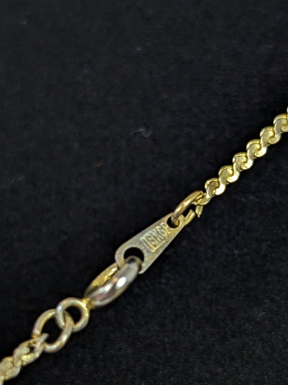Vintage 18KGP Long S-Link Chain Necklace - Picture 4 of 5